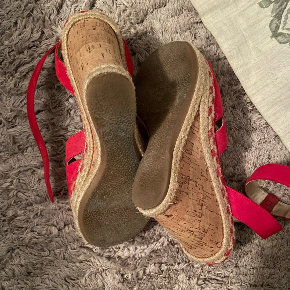 Red espadrilles Nine West Sz 9 - Picture 3 of 3